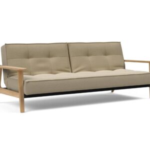 Innovation Splitback Klappsofa 571 Vivus Dusty Sand Elk Rauch-Eiche / Gestell schwarz EAN:5700110945479