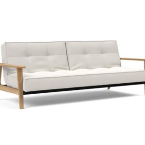 Innovation Splitback Klappsofa 574 Vivus Dusty Off White Elk Rauch-Eiche / Gestell schwarz EAN:5700110945479