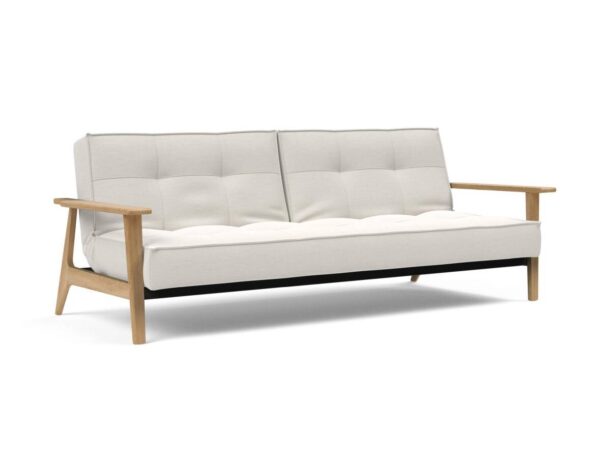 Innovation Splitback Klappsofa 574 Vivus Dusty Off White Elk Rauch-Eiche / Gestell schwarz EAN:5700110945479