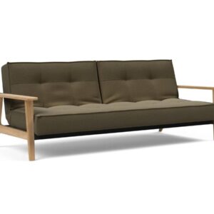 Innovation Splitback Klappsofa 575 Vivus Dusty Olive Elk Rauch-Eiche / Gestell schwarz EAN:5700110945479