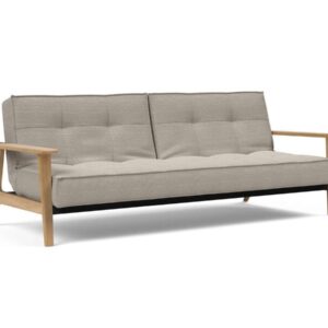 Innovation Splitback Klappsofa 579 Kenya Gravel Elk Rauch-Eiche / Gestell schwarz EAN:5700110945479