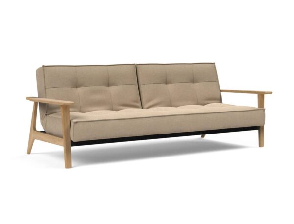 Innovation Splitback Klappsofa 587 Phobos Mocha Elk Rauch-Eiche / Gestell schwarz EAN:5700110945479