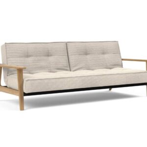 Innovation Splitback Klappsofa 594 Corduroy Ivory Elk Rauch-Eiche / Gestell schwarz EAN:5700110945479