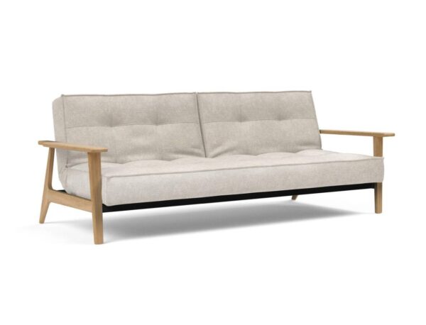 Innovation Splitback Klappsofa 280 Avella Sand Elk Rauch-Eiche / Gestell schwarz EAN:5700110945479