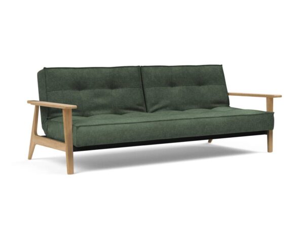 Innovation Splitback Klappsofa 281 Avella Pine Green Elk Rauch-Eiche / Gestell schwarz EAN:5700110945479