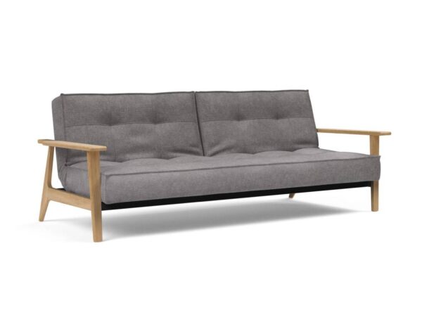 Innovation Splitback Klappsofa 282 Avella Warm Grey Elk Rauch-Eiche / Gestell schwarz EAN:5700110945479