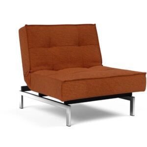 Innovation Splitback Stuhl Chrom / Mattschwarz 595 Curduroy Burnt Orange EAN:5700110945493