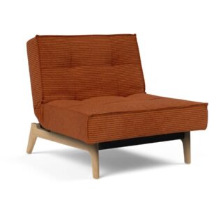 Innovation Splitback Stuhl Eik Eiche / Gestell schwarz 595 Curduroy Burnt Orange EAN:5700110945578