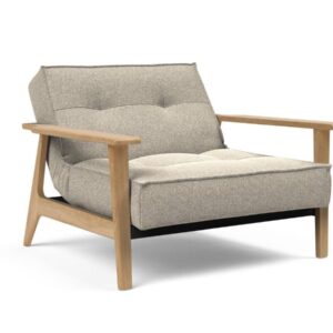 Innovation Splitback Stuhl mit Frej Armlehnen Frey Eiche 539 Boucle Beige EAN:5700110945592