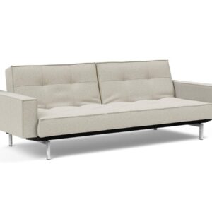 Innovation Splitback Klappsofa mit Polster-Armlehne 527 Mixed Dance Natural Chrom / Mattschwarz EAN:5700110945615