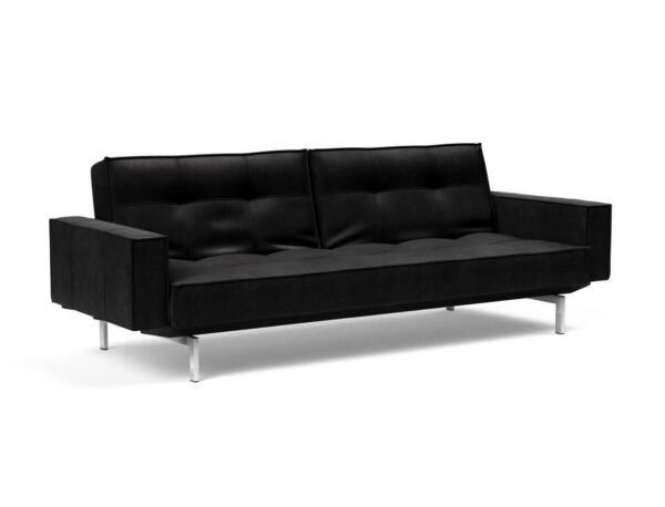 Innovation Splitback Klappsofa mit Polster-Armlehne 550 Fanual Black Chrom / Mattschwarz EAN:5700110945615