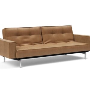 Innovation Splitback Klappsofa mit Polster-Armlehne 551 Faunal Brown Chrom / Mattschwarz EAN:5700110945615