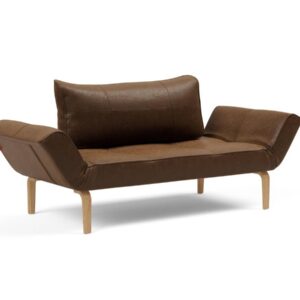 Innovation Zeal Klappsofa 461 Leather Look Brown Vintage Bow Beine (Eiche) EAN:5700110946544