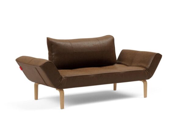 Innovation Zeal Klappsofa 461 Leather Look Brown Vintage Bow Beine (Eiche) EAN:5700110946544