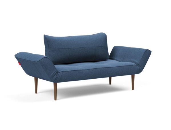 Innovation Zeal Klappsofa 537 Boucle Blue Styletto Beine (dunkles Holz) EAN:5700110946551