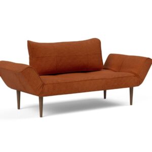 Innovation Zeal Klappsofa 595 Curduroy Burnt Orange Styletto Beine (dunkles Holz) EAN:5700110946551