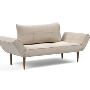 Innovation Zeal Klappsofa 612 Linen Sand Grey Styletto Beine (dunkles Holz) EAN:5700110946551