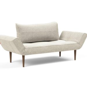 Innovation Zeal Klappsofa 357 Taura Off White Styletto Beine (dunkles Holz) EAN:5700110946551