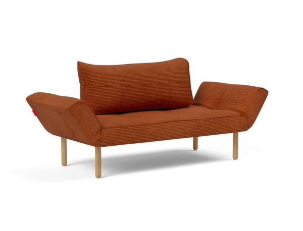 Innovation Zeal Klappsofa 595 Curduroy Burnt Orange Stem Beine (helles Holz) EAN:5700110946568