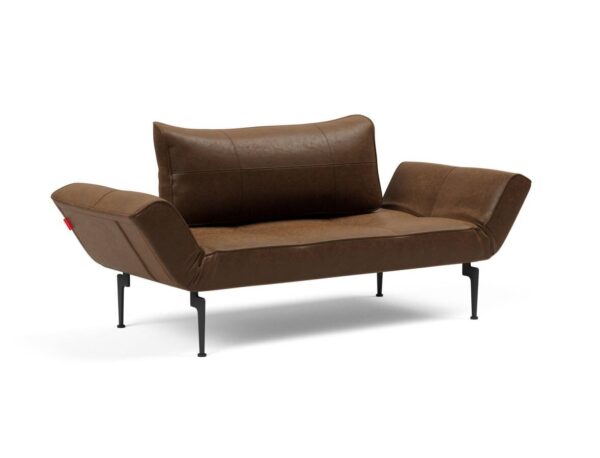 Innovation Zeal Klappsofa 461 Leather Look Brown Vintage Laser Beine (schwarz) EAN:5700110946582