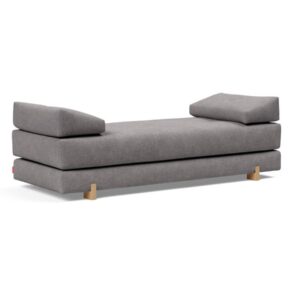 Innovation Sigmund Klappsofa 217 Flashtex Light Grey Drip Beine