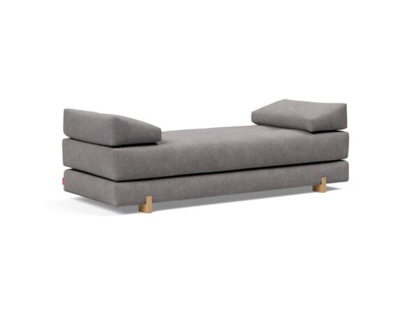 Innovation Sigmund Klappsofa 217 Flashtex Light Grey Drip Beine