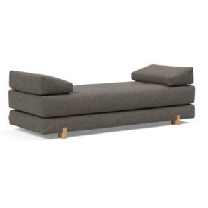 Innovation Sigmund Klappsofa 216 Flashtex Dark Grey Drip Beine