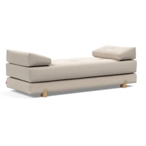 Innovation Sigmund Klappsofa 612 Linen Sand Grey Drip Beine