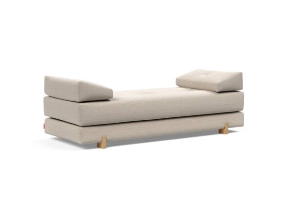 Innovation Sigmund Klappsofa 612 Linen Sand Grey Drip Beine