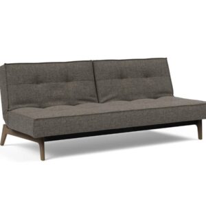 Innovation Splitback Klappsofa 216 Flashtex Dark Grey Elk Rauch-Eiche / Gestell schwarz EAN:5700110949248