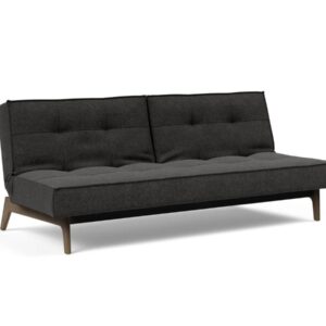 Innovation Splitback Klappsofa 577 Kenya Dark Grey Elk Rauch-Eiche / Gestell schwarz EAN:5700110949248