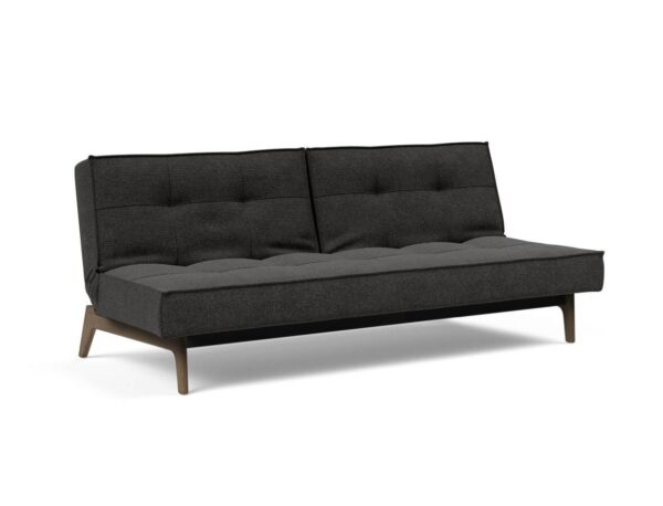 Innovation Splitback Klappsofa 577 Kenya Dark Grey Elk Rauch-Eiche / Gestell schwarz EAN:5700110949248