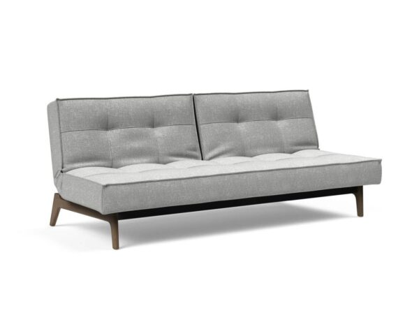 Innovation Splitback Klappsofa 590 Micro Check Grey Elk Rauch-Eiche / Gestell schwarz EAN:5700110949248