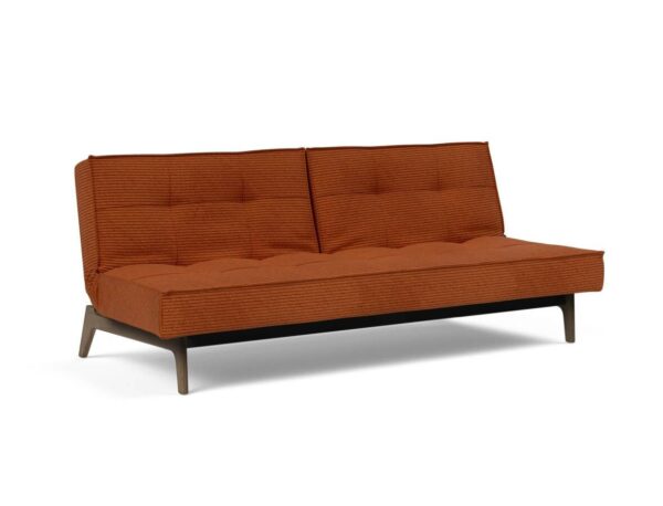 Innovation Splitback Klappsofa 595 Curduroy Burnt Orange Elk Rauch-Eiche / Gestell schwarz EAN:5700110949248