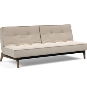 Innovation Splitback Klappsofa 612 Linen Sand Grey Elk Rauch-Eiche / Gestell schwarz EAN:5700110949248