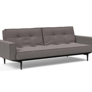 Innovation Splitback Klappsofa mit Polster-Armlehne 521 Mixed Dance Grey Styletto Holz schwarz / Gestell schwarz EAN:5700110949248