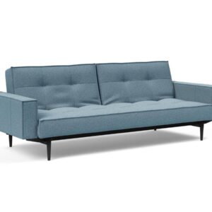 Innovation Splitback Klappsofa mit Polster-Armlehne 525 Mixed Dance Light Blue Styletto Holz schwarz / Gestell schwarz EAN:5700110949248