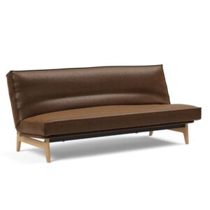 Innovation Aslak Klappsofa 120 x 200 cm | Classic Sharp plus 461 Leather Look Brown Vintage EAN:5700110949248