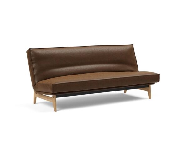 Innovation Aslak Klappsofa 120 x 200 cm | Classic Sharp plus 461 Leather Look Brown Vintage EAN:5700110949248