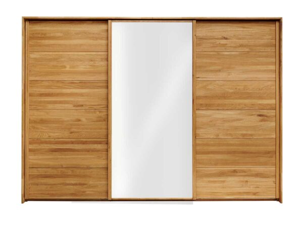 Forestales Woodside Schwebetürenschrank 5 Holz-Weißglas-Holz Kernbuche (1) mit Passepartout EAN:5700110949248