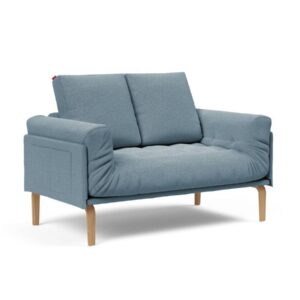 Innovation Rollo Daybed Sofa (fest versteppt) 558 Soft Indigo Rollo Bow