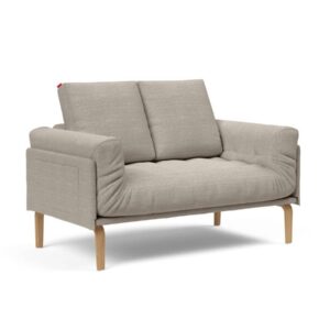 Innovation Rollo Daybed Sofa (fest versteppt) 579 Kenya Gravel Rollo Bow