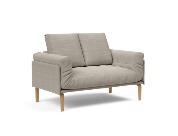 Innovation Rollo Daybed Sofa (fest versteppt) 579 Kenya Gravel Rollo Bow