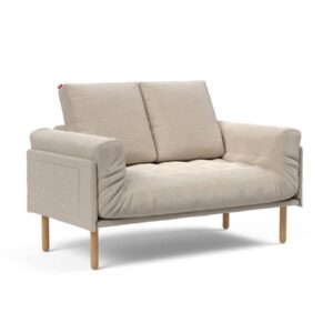 Innovation Rollo Daybed Sofa (fest versteppt) 612 Linen Sand Grey Rollo Stem