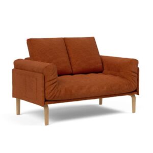 Innovation Rollo Daybed Sofa (fest versteppt) 595 Curduroy Burnt Orange Rollo Bow