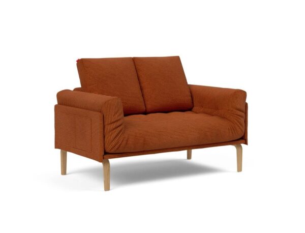 Innovation Rollo Daybed Sofa (fest versteppt) 595 Curduroy Burnt Orange Rollo Bow