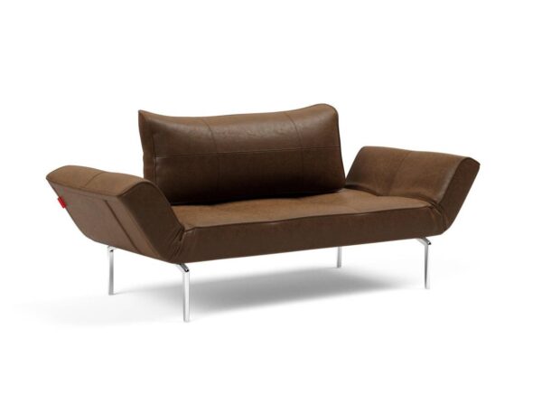 Innovation Zeal Klappsofa 461 Leather Look Brown Vintage Straw Beine (Aluminium) EAN:5700111063257