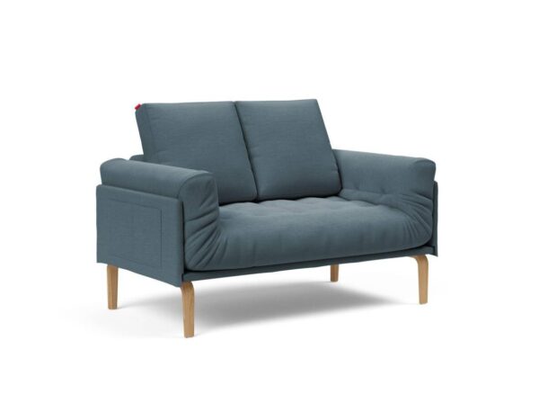 Innovation Rollo Daybed Sofa (fest versteppt) 573 Vivus Dusty Blue Rollo Bow