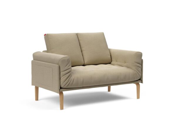 Innovation Rollo Daybed Sofa (fest versteppt) 571 Vivus Dusty Sand Rollo Bow