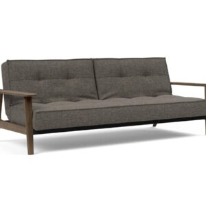 Innovation Splitback Klappsofa mit Frej Armlehnen Frej Schwarze Eiche 216 Flashtex Dark Grey EAN:5700111106374